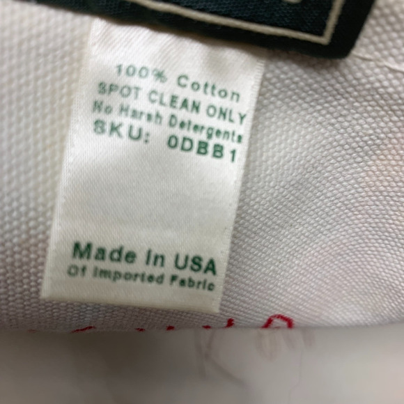 Vintage L.L. Bean Fall Foliage Boat and Tote Printed Canvas Tote Bag Made in USA - Picture 8 of 10